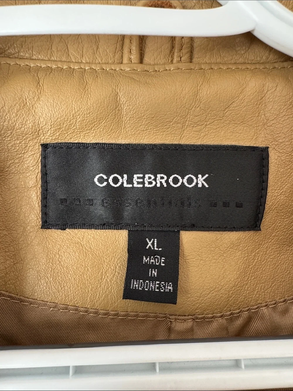 Colebrook Vintage Women's Tan Leather Single-Breasted Long Coat XL
